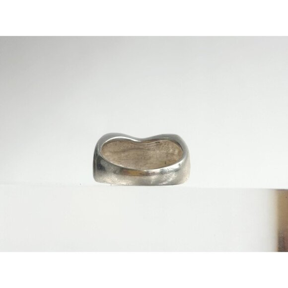 Art Deco Marcasite Multi Gemstone Ribbed Shank Vintage Ring - sz 9 - Picture 3 of 10